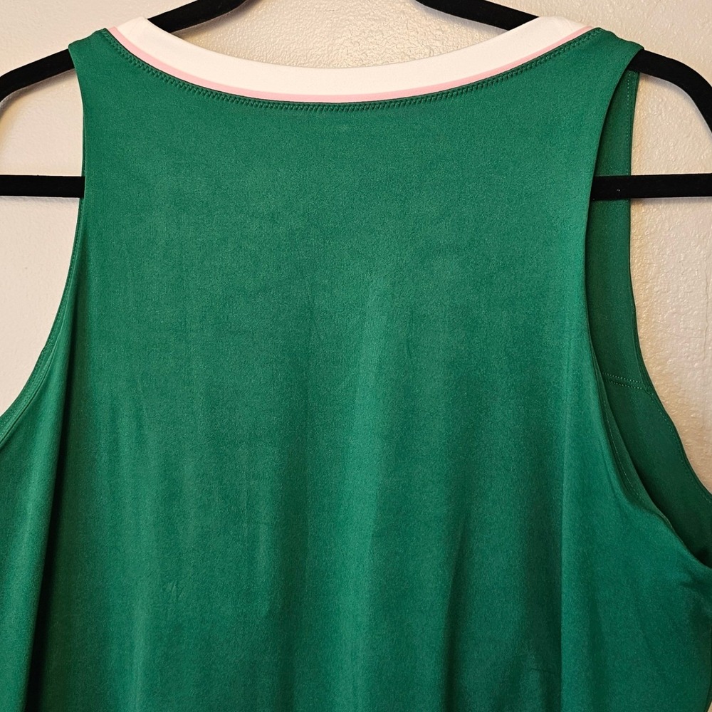 Xersion EverUltra-Lite Dress XXL Green Shady Glade White V-Neck Athletic 373525 - Picture 9 of 11